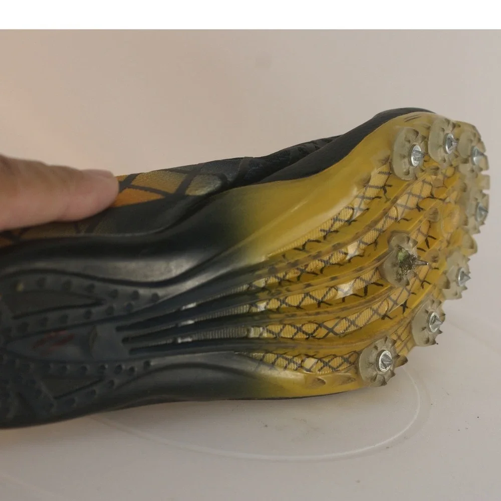 Thestron Track & Field Spikes Womens Size 4 EU 34 Black Gold Sprinting Shoes